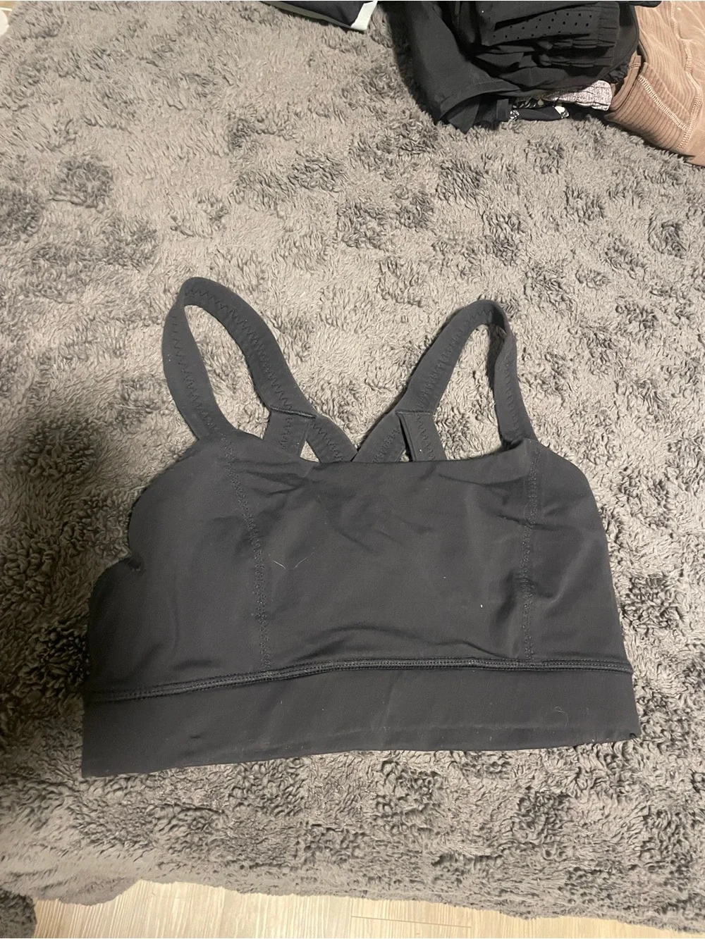 Lululemon Women’s Black Seamless Sports Bralette